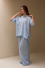 Ren Linen Shirt Baby Blue