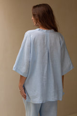 Ren Linen Shirt Baby Blue