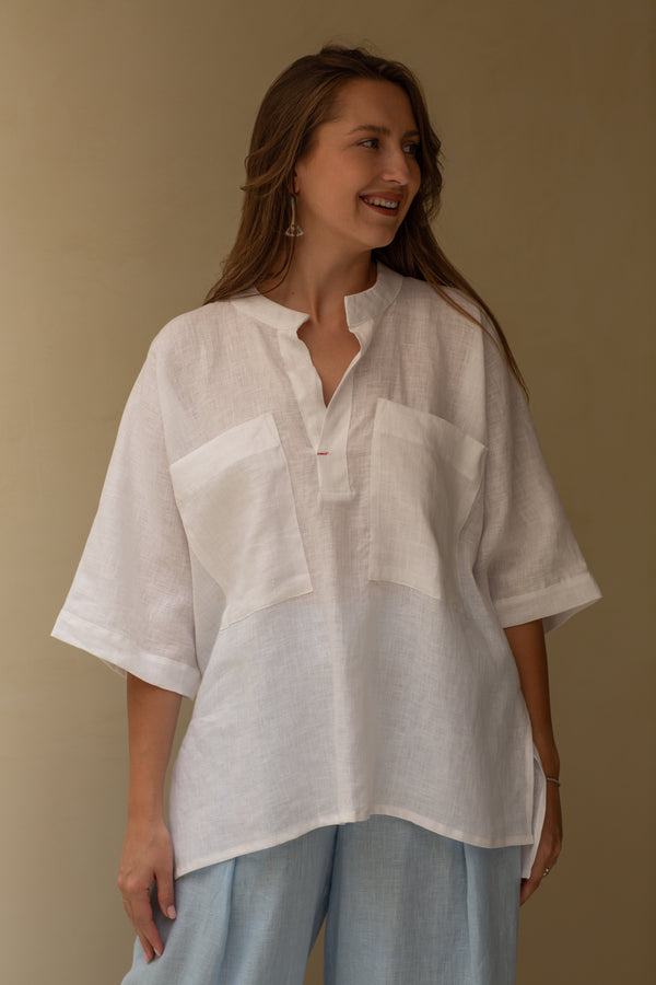 Ren Linen Shirt White