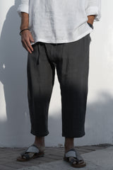 Azarin Unisex Wrap Linen Pants Grey