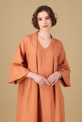Amaya Maxi Linen Dress Terracotta