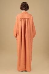 Amaya Maxi Linen Dress Terracotta