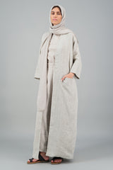 Tamarisk Long Sleeve Linen Summer Coat Oatmeal