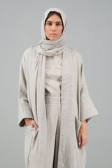 Tamarisk Long Sleeve Linen Summer Coat Oatmeal