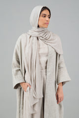 Elegant Total Color Look Oatmeal WITH SCARF