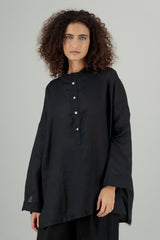 Yoko Linen Shirt Black