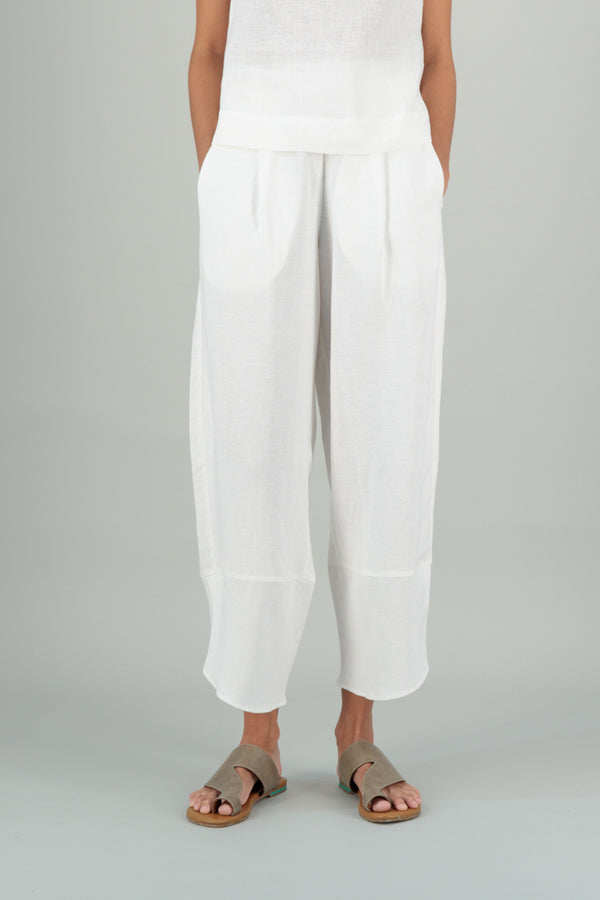 Jade Linen Kimono Pants Off White