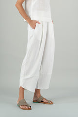 Jade Linen Kimono Pants Off White