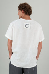 Ume Unisex T-Shirt Off White Hand Block Printed