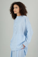 Yoko Linen Shirt Baby Blue