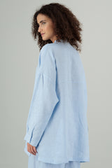 Yoko Linen Shirt Baby Blue