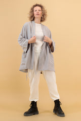 Yucca Kimono Linen Jacket Ash Grey