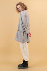 Yucca Kimono Linen Jacket Ash Grey