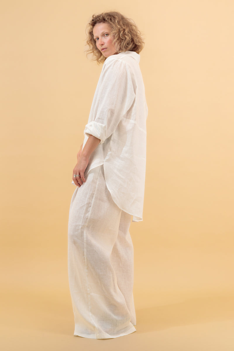 Zahara Linen Shirt Off White