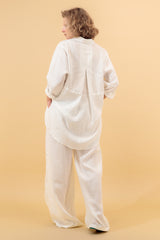 Zahara Linen Shirt Off White