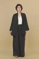 Yucca Kimono Linen Jacket Black