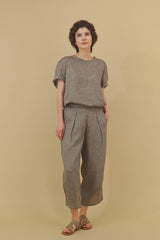 Ume Linen T-Shirt Warm Dark Grey