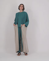 Cura Sui | Tamarisk 3/4 Sleeve Linen Summer Coat Meadow Multicolor