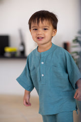 KIDS Ren Short Sleeve Linen Shirt