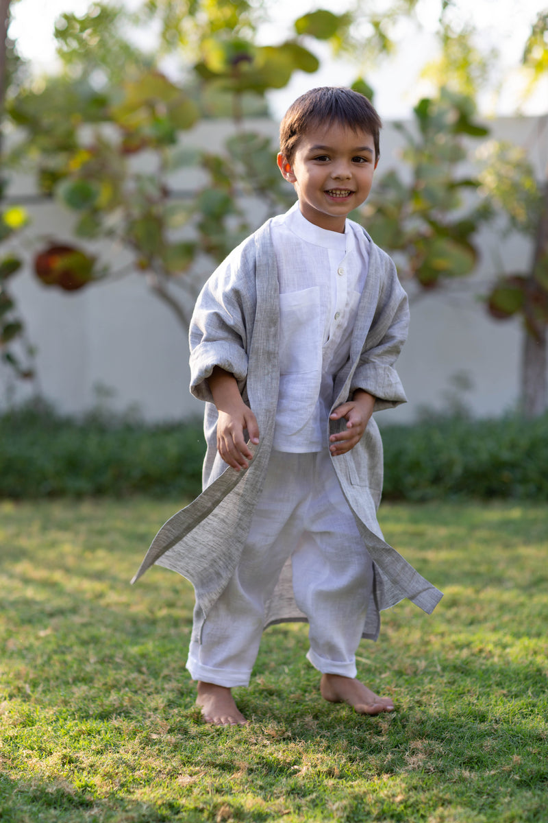 KIDS Nawar Linen Kimono Coat