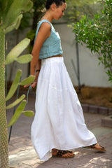 Hanami Asymmetric Linen Skirt