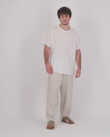 Elementa 01 | Ume Men Linen T-Shirt White