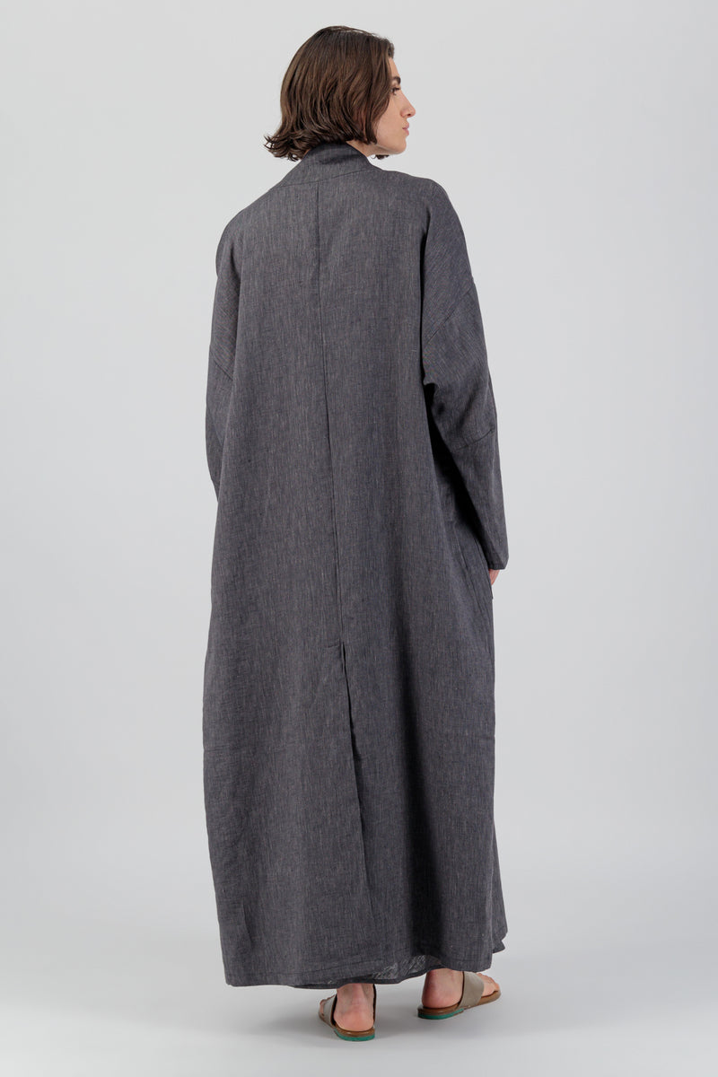Komorebi Linen Coat Charcoal