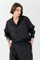 Zahara Linen Shirt Black