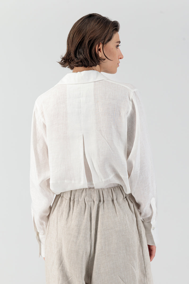 Elementa 01 | Zahara Linen Shirt White